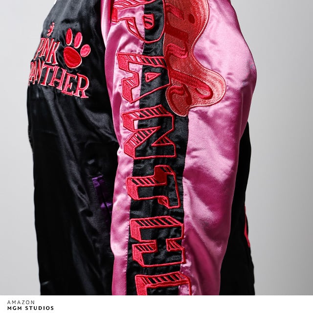 [Character Jacket] Pink Panther Pink Panther Unique Pink Panther Sukajan (L Size)
