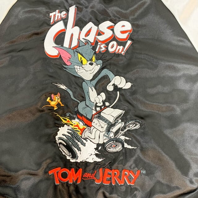 【キャラジャン】 トムとジェリー トムチェイス スカジャン（Lサイズ）