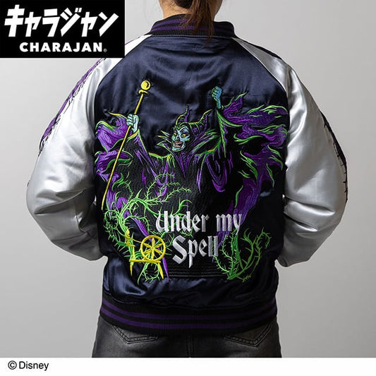 【キャラジャン】 ディズニーヴィランズ パープルスペル スカジャン（Lサイズ）