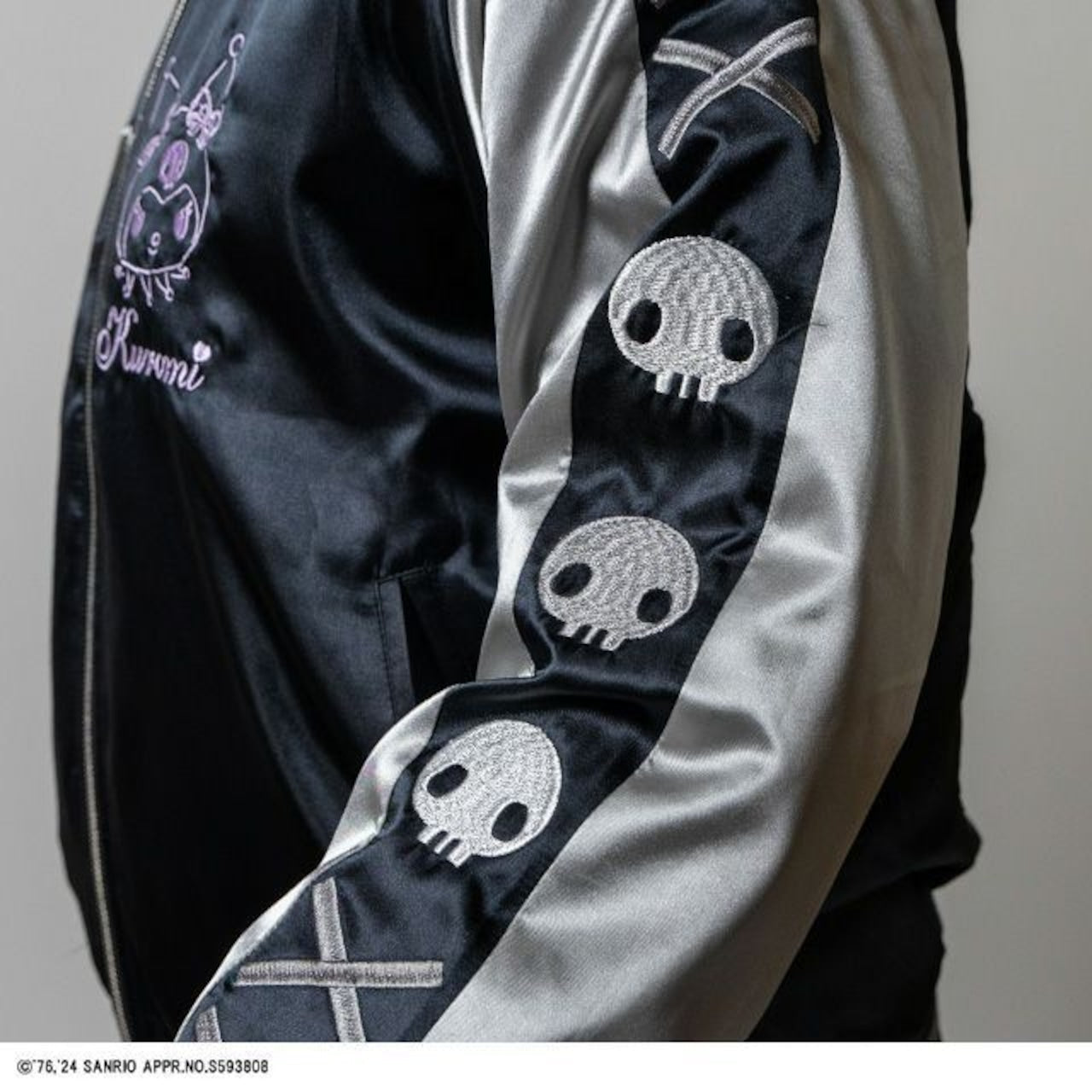 【キャラジャン】 サンリオ クロミ レースブラック スカジャン（Lサイズ）