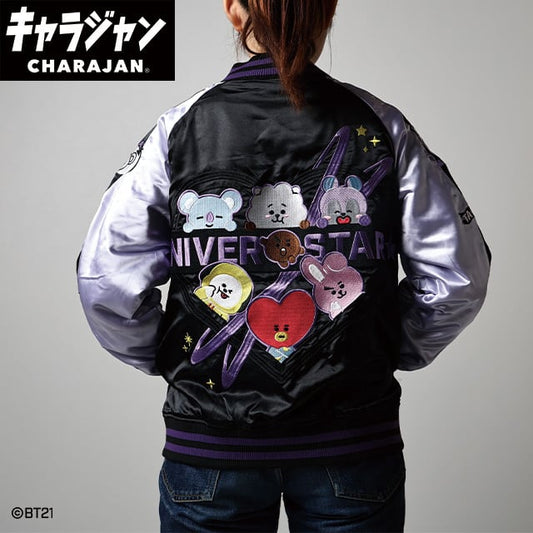 【キャラジャン】 BT21 パープルハートハート スカジャン（Lサイズ）