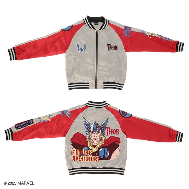 [Character Genre] Marvel Mighty Thor Thunder Grey Souvenir Jacket
