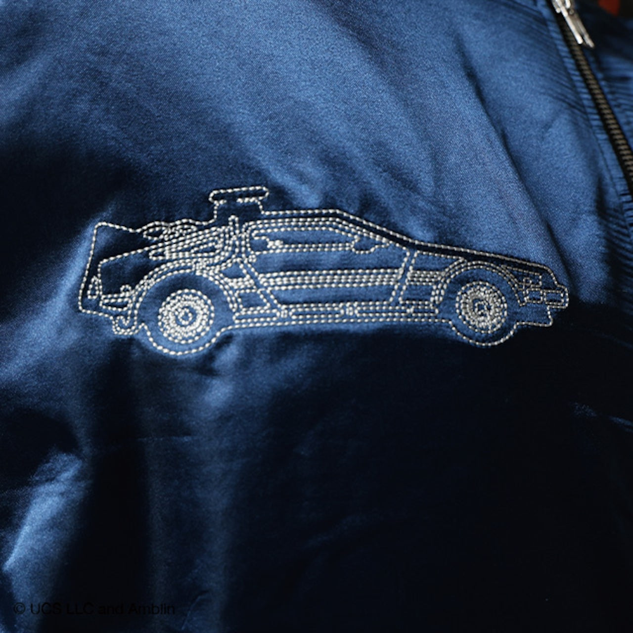 [Character Jacket] Back to the Future Time Blue Sukajan