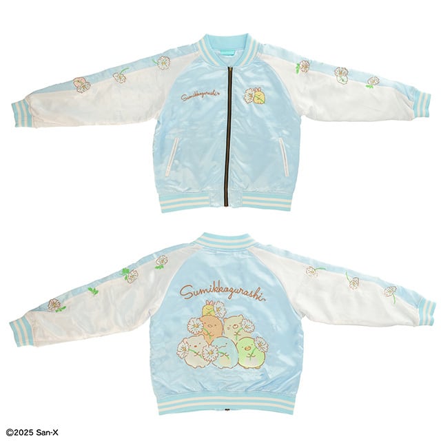 【Character Jacket】 Sumikko Gurashi Sumikko Flower Picking Sukajan Jacket (L Size)