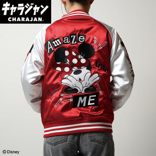 【キャラジャン】 ディズニー ミニー レッドガール スカジャン（Lサイズ）
