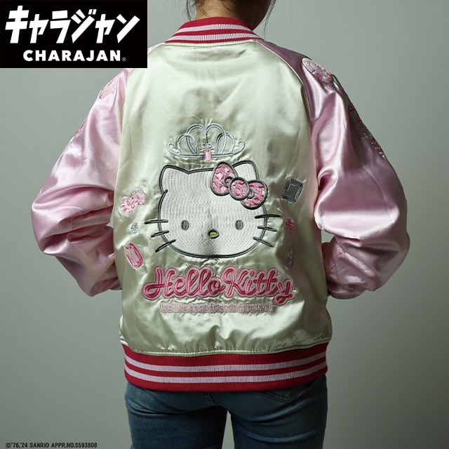 [Character genre] Sanrio Hello Kitty Jewelry Ribbon Sukajan (L-size)