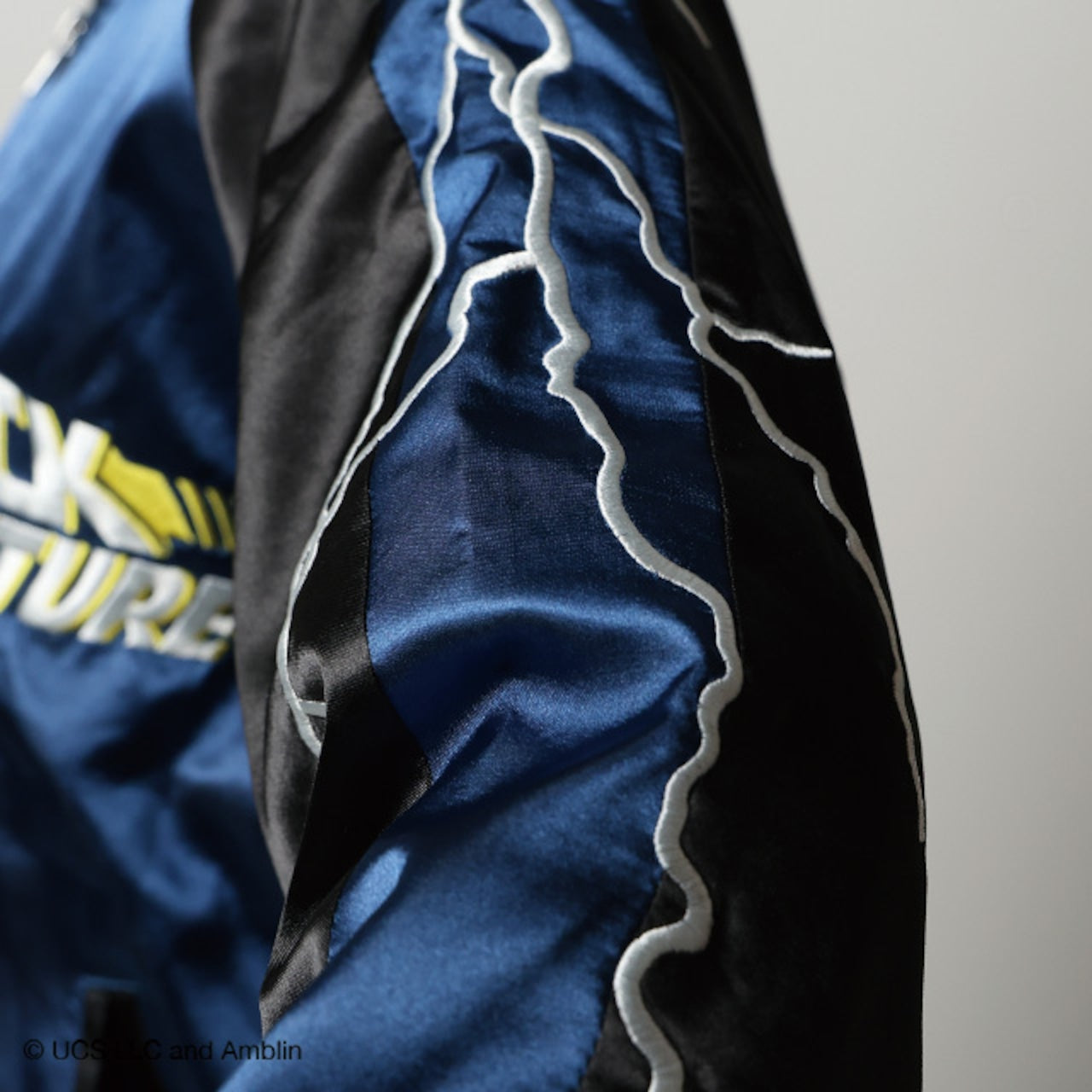 [Character Jacket] Back to the Future Time Blue Sukajan