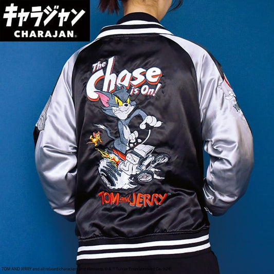 【キャラジャン】 トムとジェリー トムチェイス スカジャン（Lサイズ）